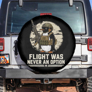 Funny Penguin Flight Was Never An Option Spare Tire Cover Tactical Penguin Gun Lover TS11 No hole Black Print Your Wear