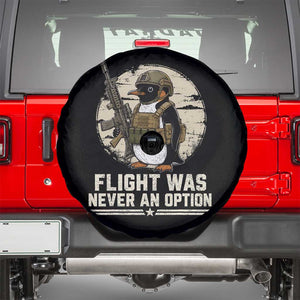 Funny Penguin Flight Was Never An Option Spare Tire Cover Tactical Penguin Gun Lover TS11 Black Print Your Wear