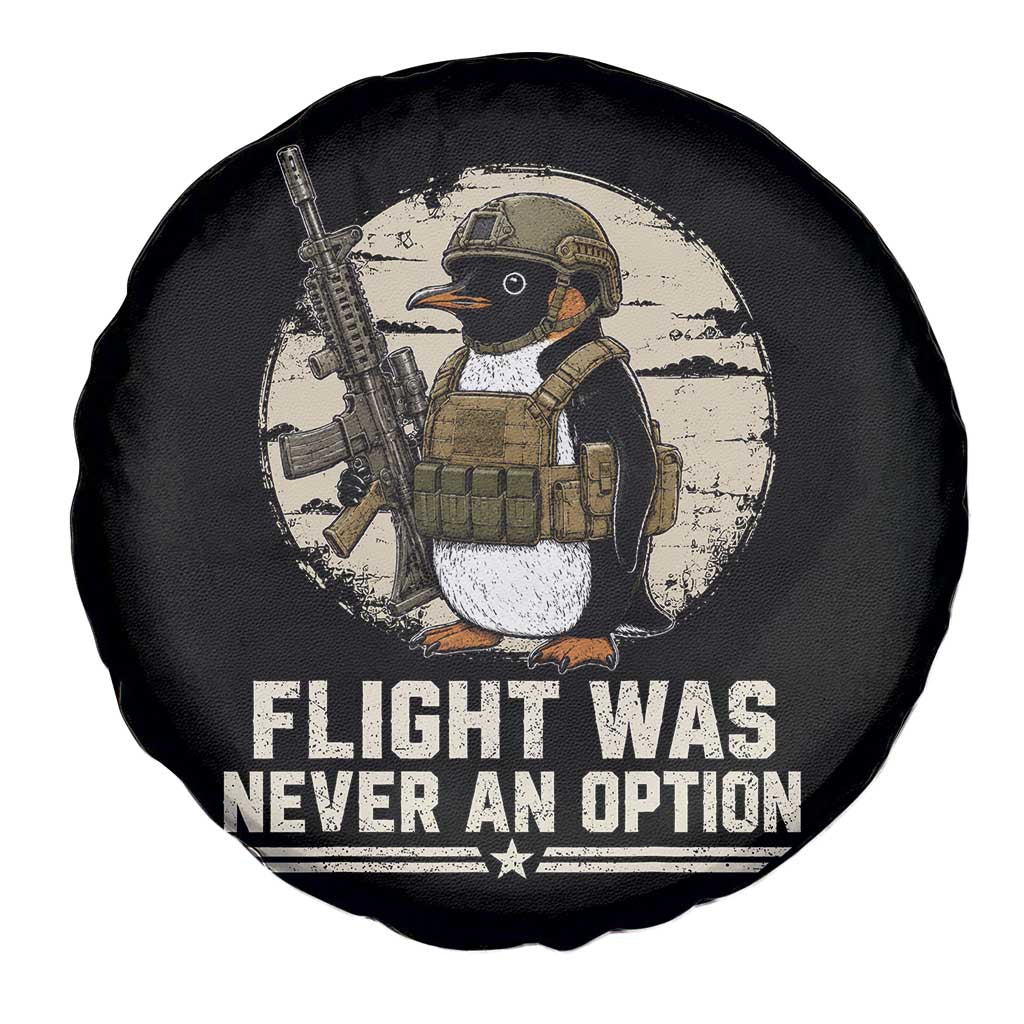 Funny Penguin Flight Was Never An Option Spare Tire Cover Tactical Penguin Gun Lover TS11 Print Your Wear