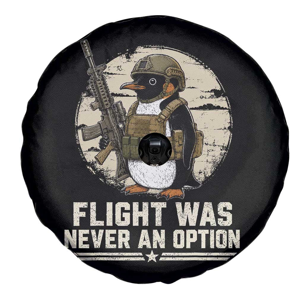 Funny Penguin Flight Was Never An Option Spare Tire Cover Tactical Penguin Gun Lover TS11 Print Your Wear
