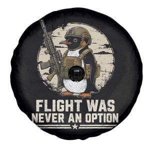 Funny Penguin Flight Was Never An Option Spare Tire Cover Tactical Penguin Gun Lover TS11 Print Your Wear
