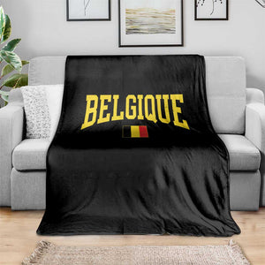 Belgium Belgique Throwback Design Vintage Belgian Flag Jersey Style Throw Blanket TS11 Print Your Wear