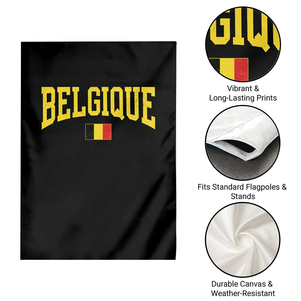 Belgium Belgique Throwback Design Vintage Belgian Flag Jersey Style Garden Flag TS11 Print Your Wear