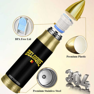 Belgium Belgique Throwback Design Vintage Belgian Flag Jersey Style Bullet Tumbler TS11 Print Your Wear