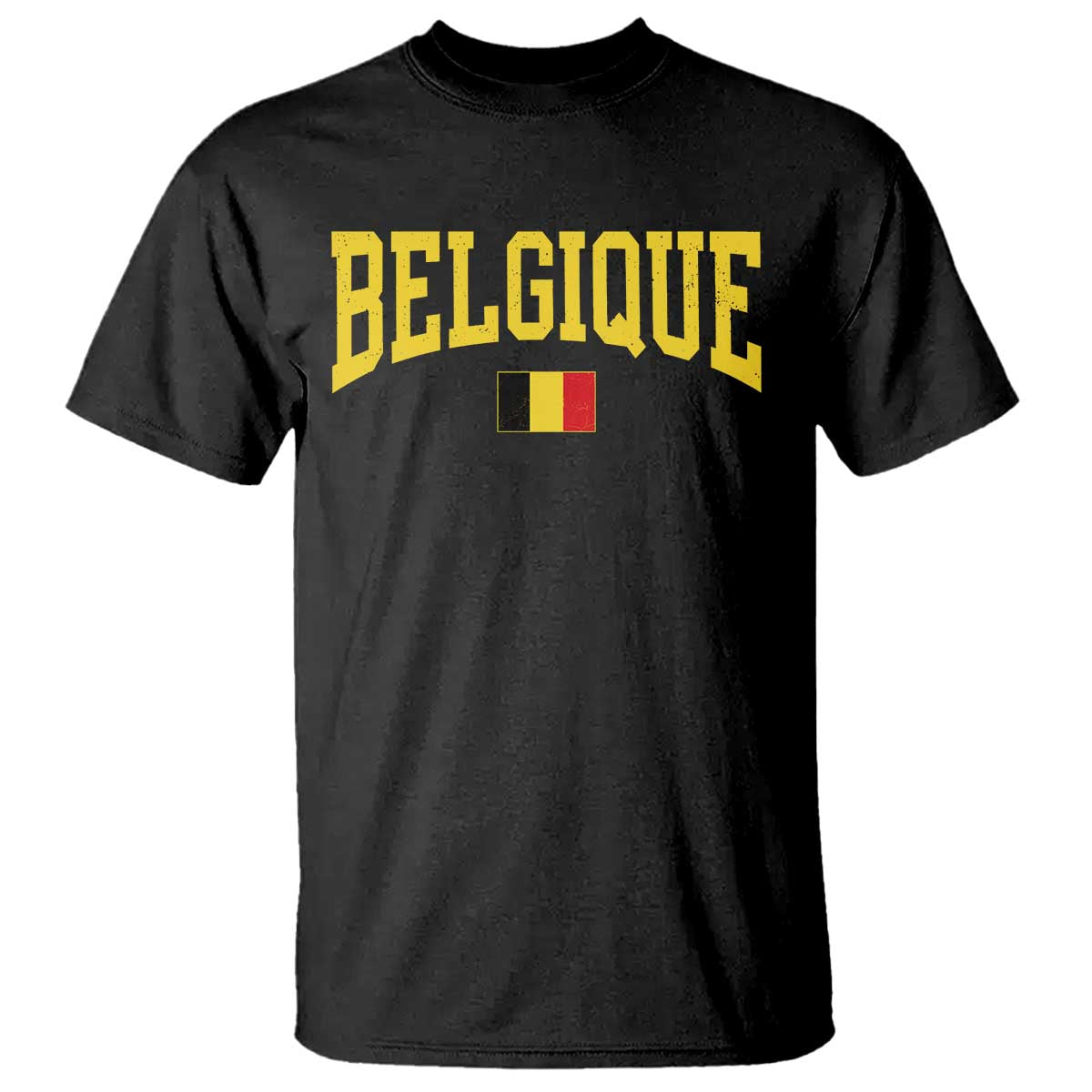 Belgium Belgique Throwback Design Vintage Belgian Flag Jersey Style T Shirt TS11 Black Print Your Wear