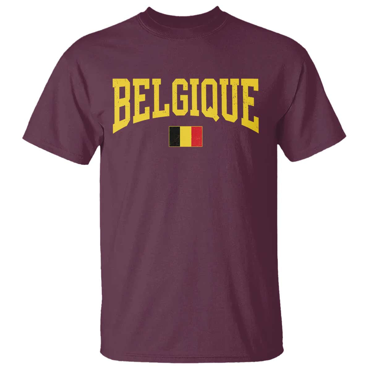Belgium Belgique Throwback Design Vintage Belgian Flag Jersey Style T Shirt TS11 Print Your Wear