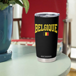 Belgium Belgique Throwback Design Vintage Belgian Flag Jersey Style Tumbler Cup TS11 Print Your Wear