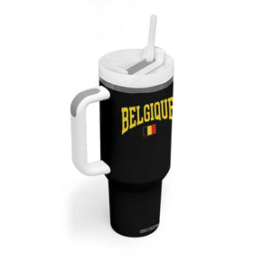 Belgium Belgique Throwback Design Vintage Belgian Flag Jersey Style Tumbler With Handle TS11 Print Your Wear