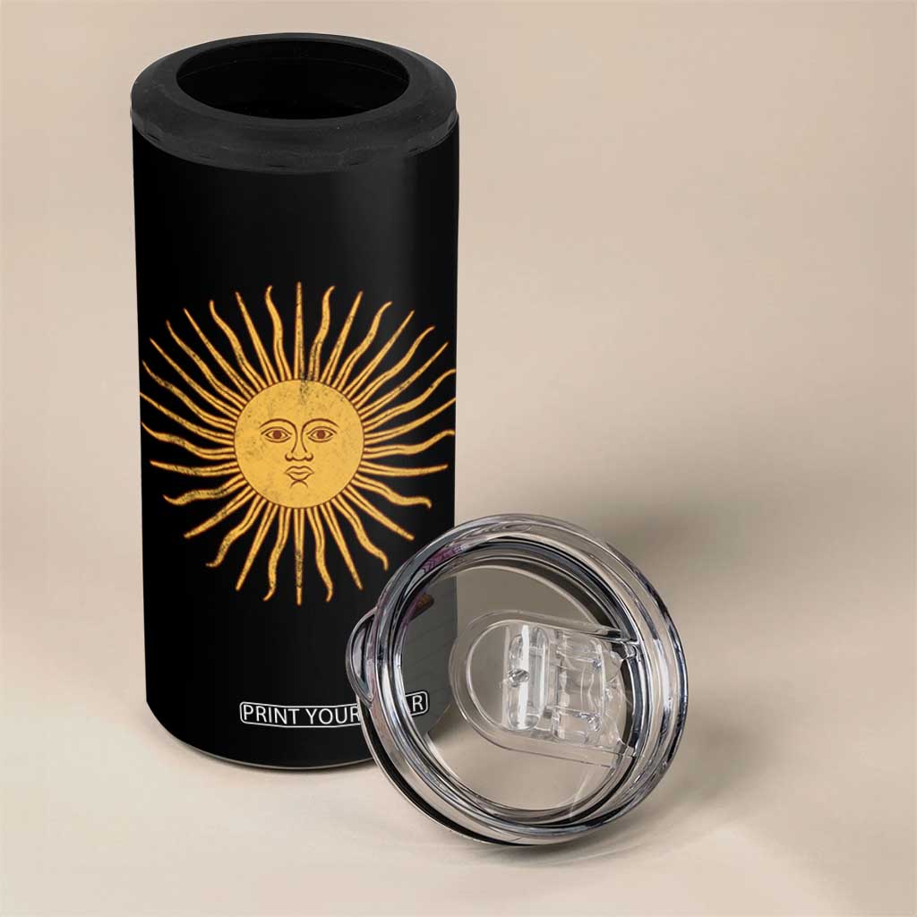 Argentina Sol De Mayo Vintage Argentinian Sun Throwback Design 4 in 1 Can Cooler Tumbler TS11 Print Your Wear