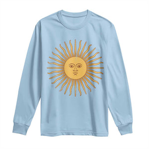 Argentina Sol De Mayo Vintage Argentinian Sun Throwback Design Long Sleeve Shirt