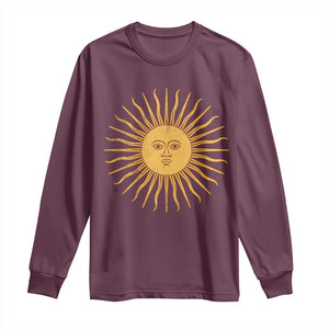 Argentina Sol De Mayo Vintage Argentinian Sun Throwback Design Long Sleeve Shirt