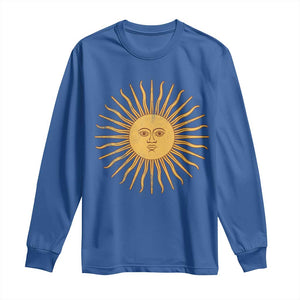 Argentina Sol De Mayo Vintage Argentinian Sun Throwback Design Long Sleeve Shirt