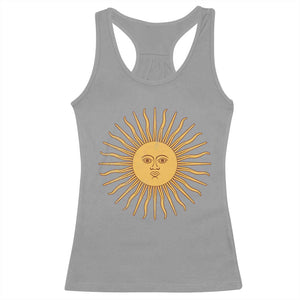 Argentina Sol De Mayo Vintage Argentinian Sun Throwback Design Racerback Tank Top