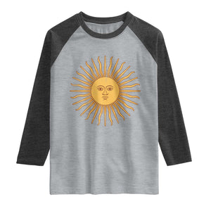 Argentina Sol De Mayo Vintage Argentinian Sun Throwback Design Raglan Shirt
