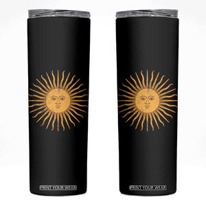 Argentina Sol De Mayo Vintage Argentinian Sun Throwback Design Skinny Tumbler TS11 Black Print Your Wear