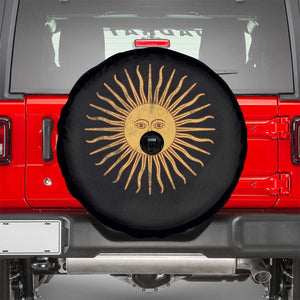 Argentina Sol De Mayo Vintage Argentinian Sun Throwback Design Spare Tire Cover TS11 Black Print Your Wear