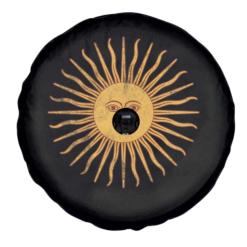 Argentina Sol De Mayo Vintage Argentinian Sun Throwback Design Spare Tire Cover TS11 Print Your Wear