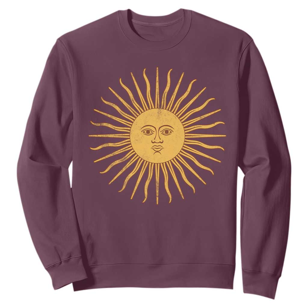 Argentina Sol De Mayo Vintage Argentinian Sun Throwback Design Sweatshirt