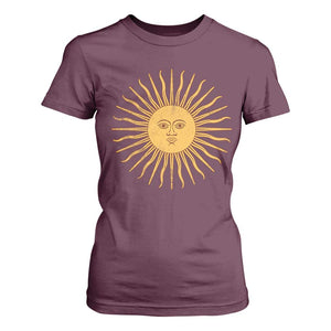 Argentina Sol De Mayo Vintage Argentinian Sun Throwback Design T Shirt For Women