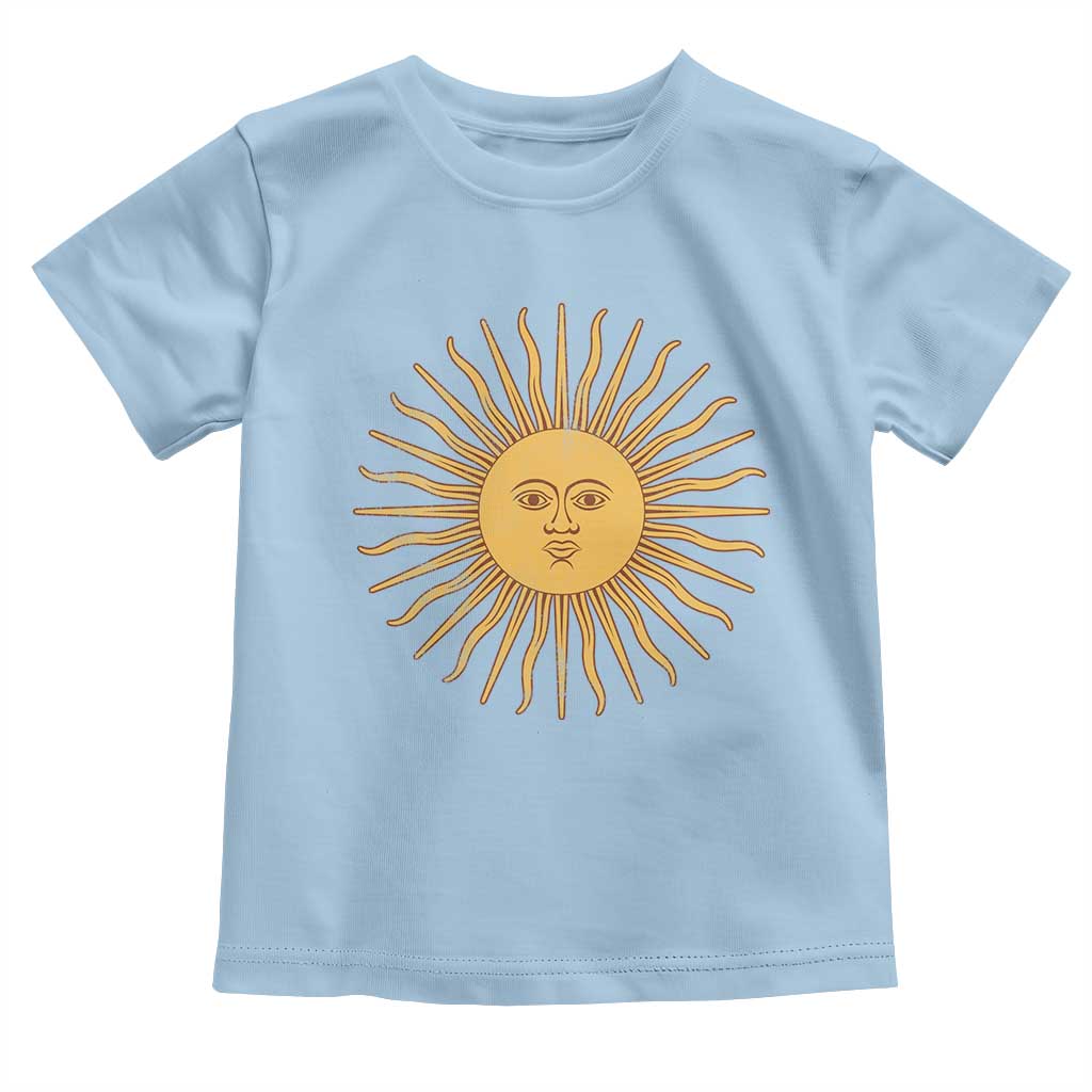 Argentina Sol De Mayo Vintage Argentinian Sun Throwback Design Toddler T Shirt TS11 Light Blue Print Your Wear
