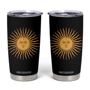 Argentina Sol De Mayo Vintage Argentinian Sun Throwback Design Tumbler Cup TS11 Black Print Your Wear
