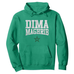 Moroccan Dima Maghrib Flag of Morocco Vintage Green Star Patriotic Hoodie TS11 Irish Green Print Your Wear