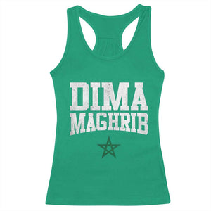 Moroccan Dima Maghrib Flag of Morocco Vintage Green Star Patriotic Racerback Tank Top TS11 Irish Green Print Your Wear