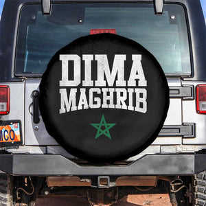 Moroccan Dima Maghrib Flag of Morocco Vintage Green Star Patriotic Spare Tire Cover TS11 No hole Black Print Your Wear