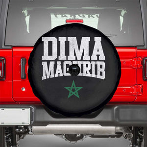Moroccan Dima Maghrib Flag of Morocco Vintage Green Star Patriotic Spare Tire Cover TS11 Black Print Your Wear