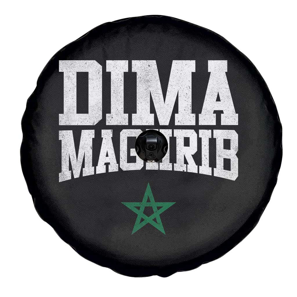 Moroccan Dima Maghrib Flag of Morocco Vintage Green Star Patriotic Spare Tire Cover TS11 Print Your Wear