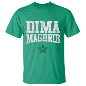 Moroccan Dima Maghrib Flag of Morocco Vintage Green Star Patriotic T Shirt TS11 Irish Green Print Your Wear