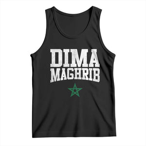 Moroccan Dima Maghrib Flag of Morocco Vintage Green Star Patriotic Tank Top TS11 Black Print Your Wear