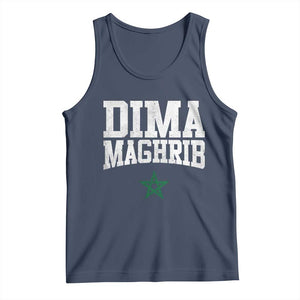 Moroccan Dima Maghrib Flag of Morocco Vintage Green Star Patriotic Tank Top TS11 Navy Print Your Wear