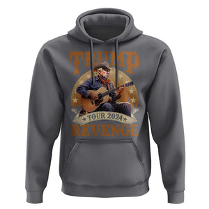 Funny Trump Revenge Tour 2024 Hoodie Cowboy Trump Western Country Music Guitar Political Election TS11 Charcoal Print Your Wear