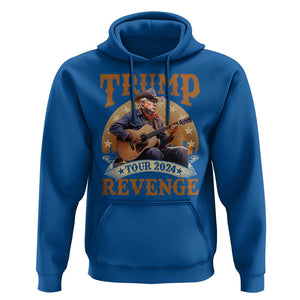 Funny Trump Revenge Tour 2024 Hoodie Cowboy Trump Western Country Music Guitar Political Election TS11 Royal Blue Print Your Wear