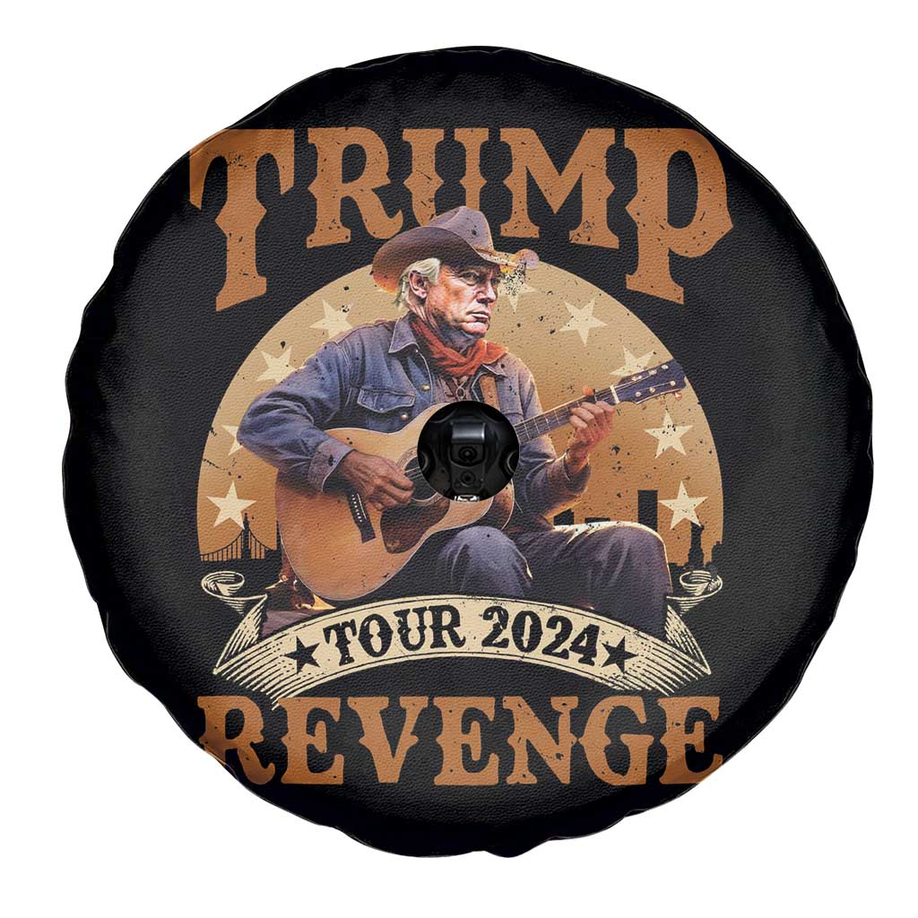 Funny Trump Revenge Tour 2024 Spare Tire Cover Cowboy Trump Western Country Music Guitar Political Election TS11 Print Your Wear