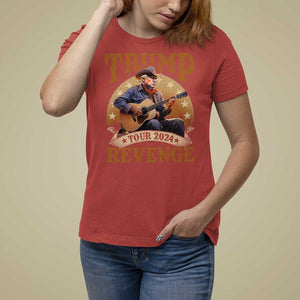 Funny Trump Revenge Tour 2024 T Shirt For Women Cowboy Trump Western Country Music Guitar Political Election TS11 Red Print Your Wear