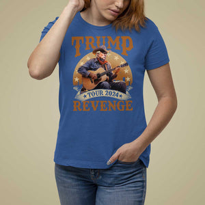Funny Trump Revenge Tour 2024 T Shirt For Women Cowboy Trump Western Country Music Guitar Political Election TS11 Royal Blue Print Your Wear