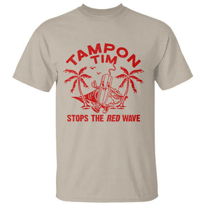 Funny Walz T Shirt Tampon Tim Stops The Red Wave Coconut Tree TS11 Sand Print Your Wear