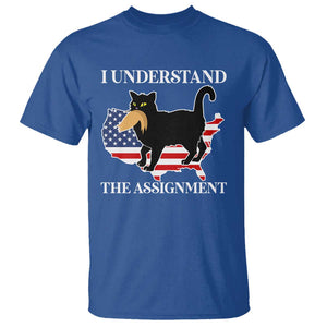 Funny Harris Supporter T Shirt I Understand The Assignment Black Cat American Flag TS11 Royal Blue Print Your Wear