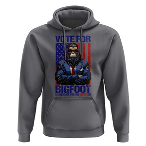 Funny Bigfoot Election Hoodie Vote For Bigfoot A Candidate You Can Believe In 2024 TS11 Charcoal Print Your Wear