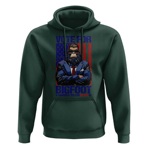 Funny Bigfoot Election Hoodie Vote For Bigfoot A Candidate You Can Believe In 2024 TS11 Dark Forest Green Print Your Wear