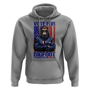 Funny Bigfoot Election Hoodie Vote For Bigfoot A Candidate You Can Believe In 2024 TS11 Sport Gray Print Your Wear