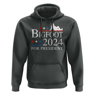 Funny Bigfoot For President Hoodie Vote Sexy Sasquatch American Flag Star TS11 Dark Heather Print Your Wear