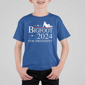 Funny Bigfoot For President T Shirt For Kid Vote Sexy Sasquatch American Flag Star TS11 Royal Blue Print Your Wear