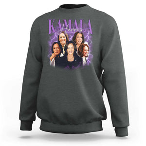 Funny Kamala Supporter Sweatshirt Harris For President Election Thunder TS11 Dark Heather Print Your Wear