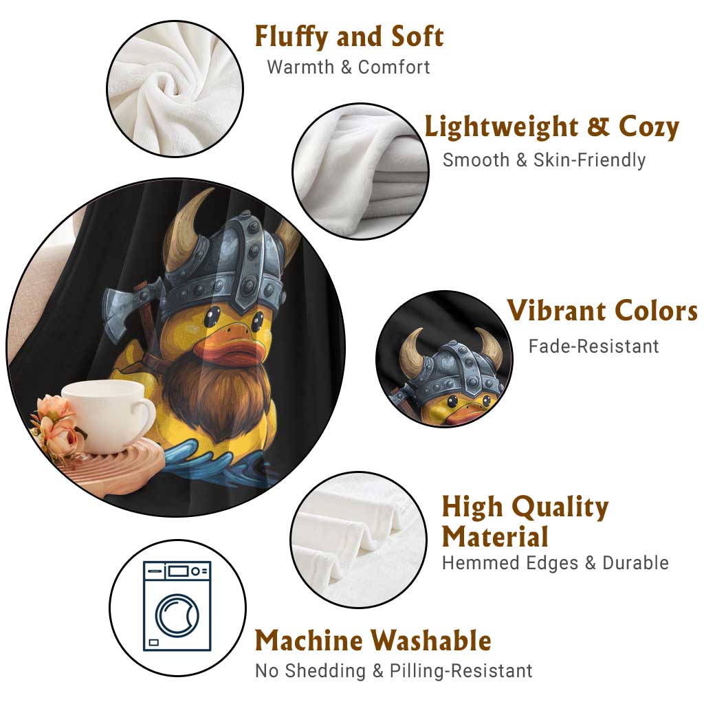 Rubber Duck Viking Warrior Norse Mythology Throw Blanket TS11 Print Your Wear