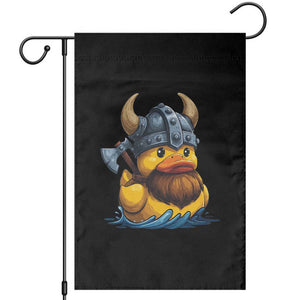 Rubber Duck Viking Warrior Norse Mythology Garden Flag TS11 Black Print Your Wear