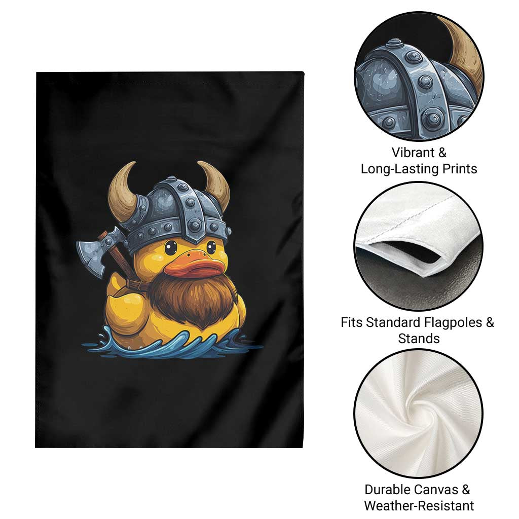Rubber Duck Viking Warrior Norse Mythology Garden Flag TS11 Print Your Wear