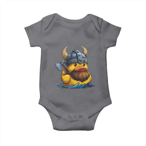 Rubber Duck Viking Warrior Norse Mythology Baby Onesie TS11 Charcoal Print Your Wear